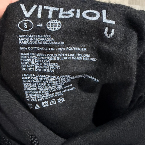 Vitriol Beyond Eternity Black Hoodie Size S - Picture 7 of 7